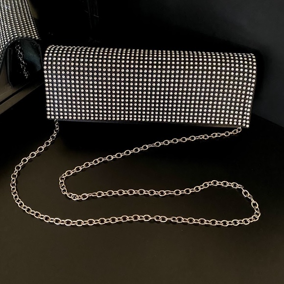 Handbags - Black and Silver Clutch